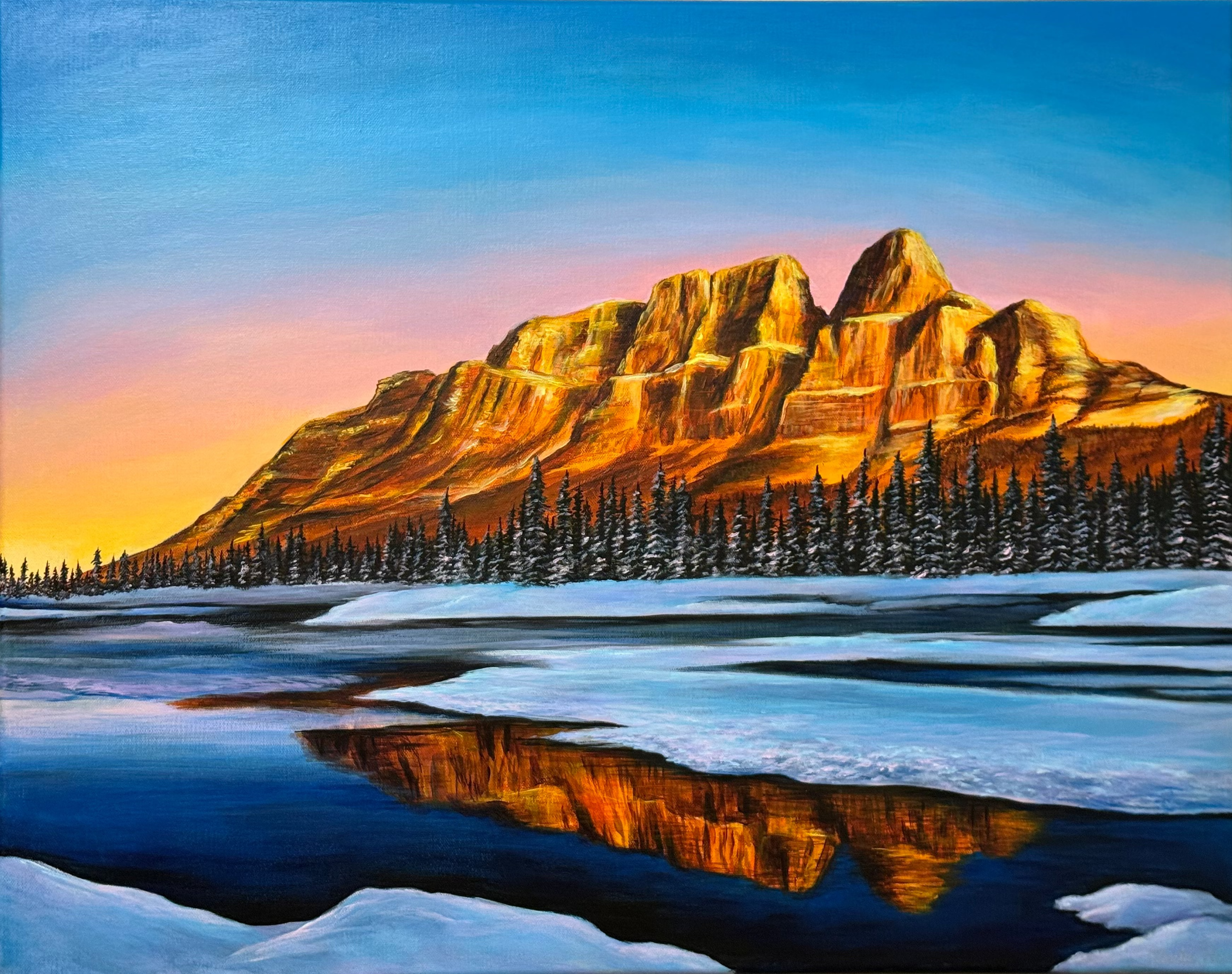 Sunrise at Castle Mountain