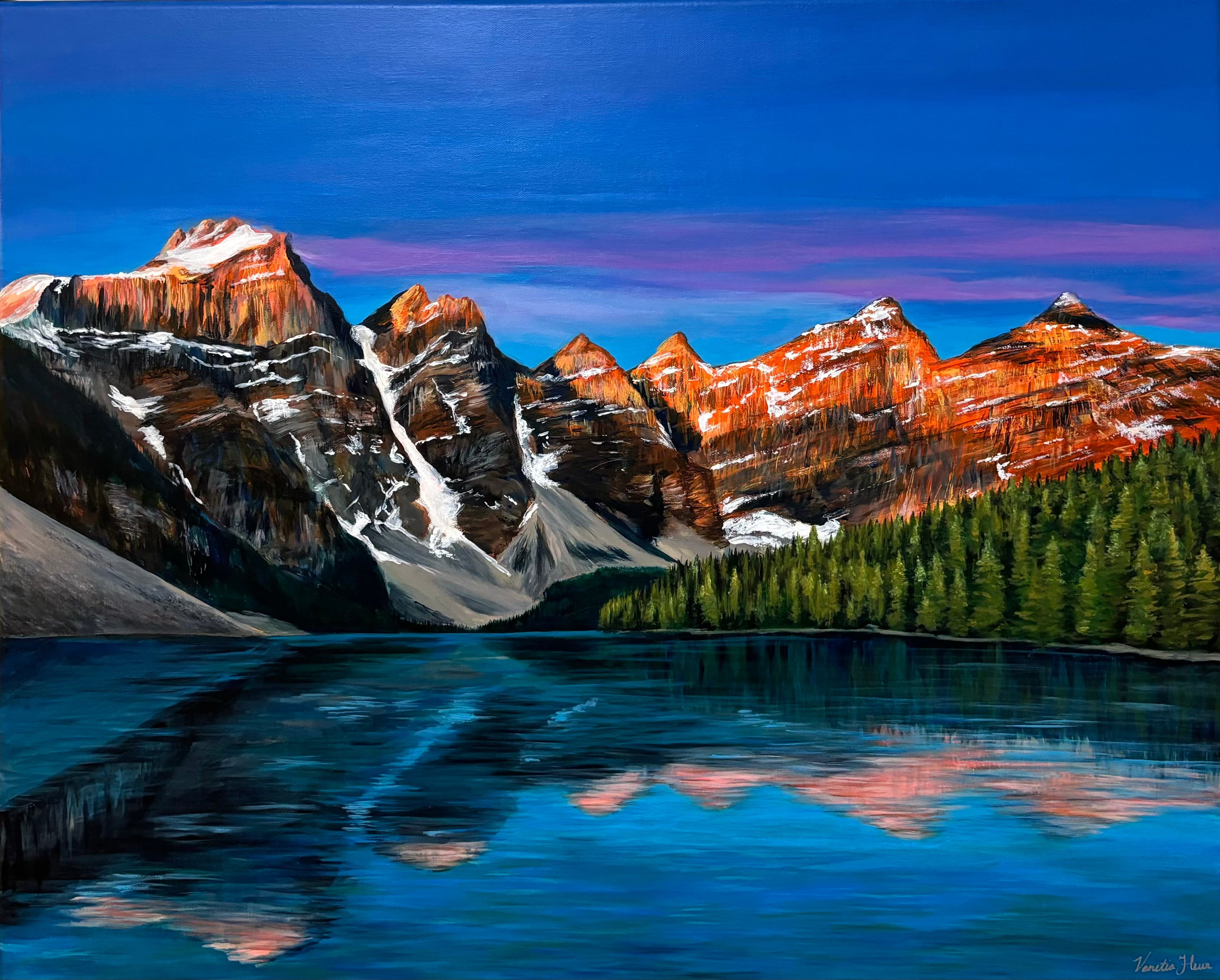 A Sunrise at Moraine Lake